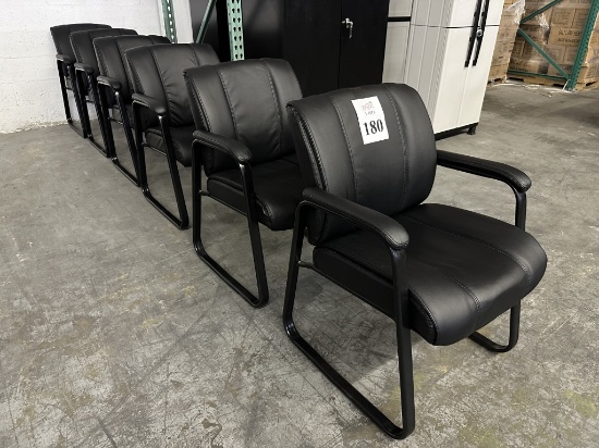 STEEL AND VINYL CLIENT CHAIRS