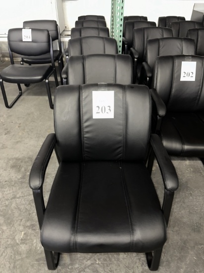 STEEL AND VINYL CLIENT CHAIRS