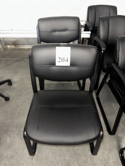 STEEL AND VINYL CLIENT CHAIRS