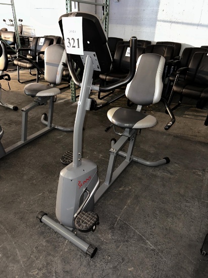 SUNNY HEALTH AND FITNESS RECUMBENT BIKE