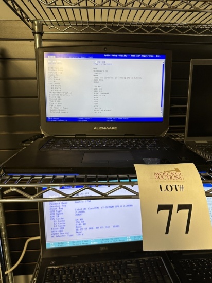 ALIENWARE LAPTOP MODEL P42F, CORE i7