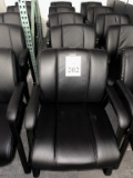 STEEL AND VINYL CLIENT CHAIRS