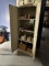 2-DOOR METAL STORAGE CABINET WITH CONTENTS