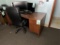 LOT CONSISTING OF DOUBLE PEDESTAL DESK WITH CHAIR