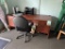 LOT CONSISTING OF DOUBLE PEDESTAL DESK WITH CHAIR