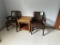 LOT CONSISTING OF (2) ARMCHAIRS AND TABLE