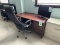 LOT CONSISTING OF DOUBLE PEDESTAL DESK
