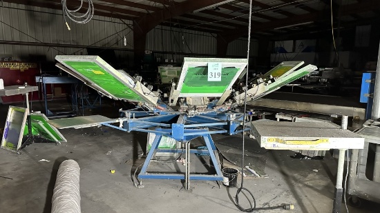M&R CHAMELEON EIGHT ARM SCREEN PRINTING MACHINE