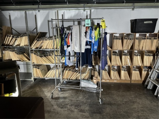 LOT CONSISTING OF (2) CLOTHING RACKS