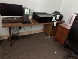 WOOD DESK (MISSING DRAWER)