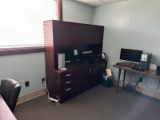 LOT CONSISTING OF DOUBLE PEDESTAL DESK