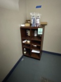 WOOD SHELVING UNIT