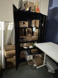 2-DOOR METAL STORAGE CABINET WITH CONTENTS