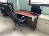 LOT CONSISTING OF DOUBLE PEDESTAL DESK