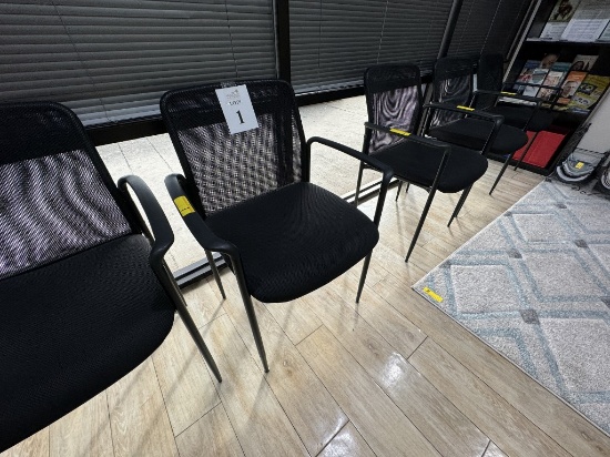 MESH BACK AND FABRIC CLIENT CHAIRS