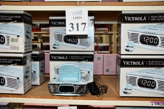 VICTROLA BLUETOOTH CLOCK RADIO WITH CD PLAYER