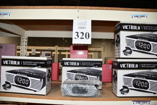 VICTROLA BLUETOOTH CLOCK RADIO WITH CD PLAYER