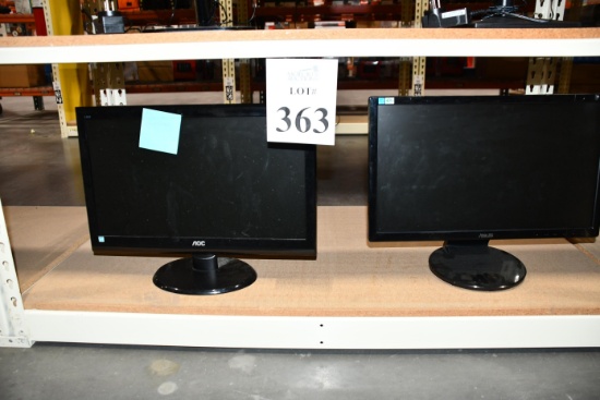 LOT CONSISTING OF ASSORTED MONITORS 18" AND 21"