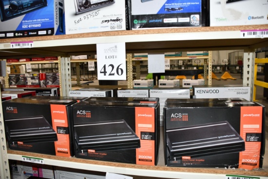 ASSORTED POWERBASS AUTO SOUND 2000 WATT AMPLIFIERS