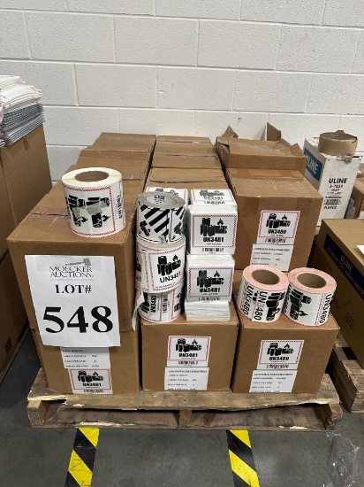 LOT CONSISTING OF UN3480/UN3481 SHIPPING LABELS
