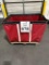 ULINE H-2647 18 BUSHEL ROLLING TRASH BIN.