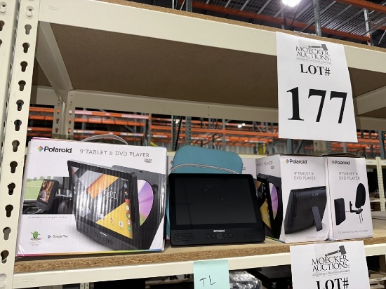 POLAROID 9" TABLET AND DVD PLAYER (NEW) (YOUR BID X QTY = TOTAL $)