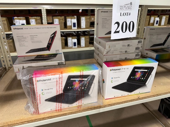 POLAROID TABLET AND KEYBOARD CASE (NEW) (YOUR BID X QTY = TOTAL $)