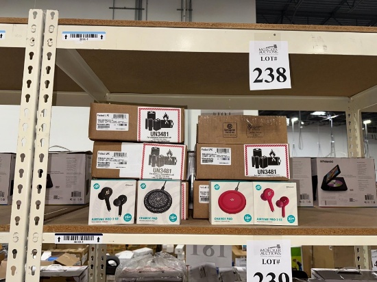 WIRELESS EARBUDS AND MATCHING CHARGE PAD (NEW) (YOUR BID X QTY = TOTAL $)