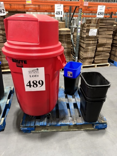 LOT CONSISTING OF ASSORTED TRASH BINS (USED)