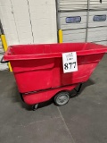 ULINE PLASTIC LARGE ROLLING TRASH BIN.