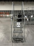 ULINE 7FT, 6 STEP METAL ROLLING LADDER