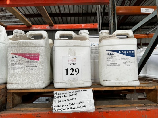 ASSORTED JUGS OF FERTILIZER / INSECTICIDE (YOUR BID X QTY = TOTAL $)