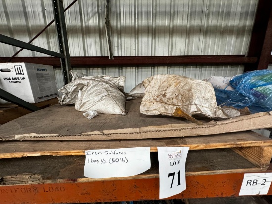 LOT CONSISTING OF IRON SULFATE APPROX.. 50 LBS.