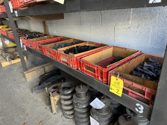 BINS CONSISTING OF TRACTOR TRACK NUTS, BOLTS (YOUR BID X QTY = TOTAL $)
