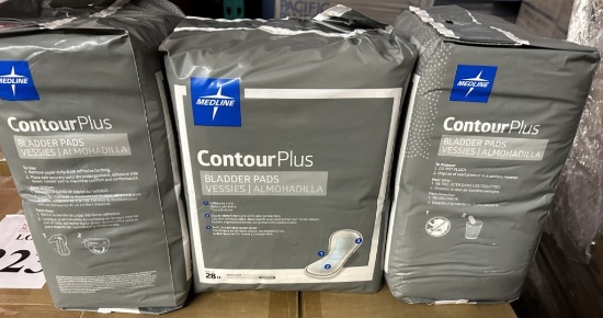 CASES OF MEDLINE CONTOUR PLUS BLADDER PADS (NEW) (YOUR BID X QTY = TOTAL $)