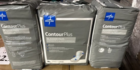 CASES OF MEDLINE CONTOUR PLUS BLADDER PADS (NEW) (YOUR BID X QTY = TOTAL $)
