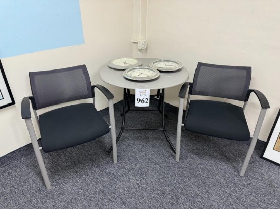 LOT CONSISTING OF LIFETIME 33" ROUND TABLE