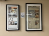 FRAMED MAGAZINE AND NEWS ARTICLES (YOUR BID X QTY = TOTAL $)