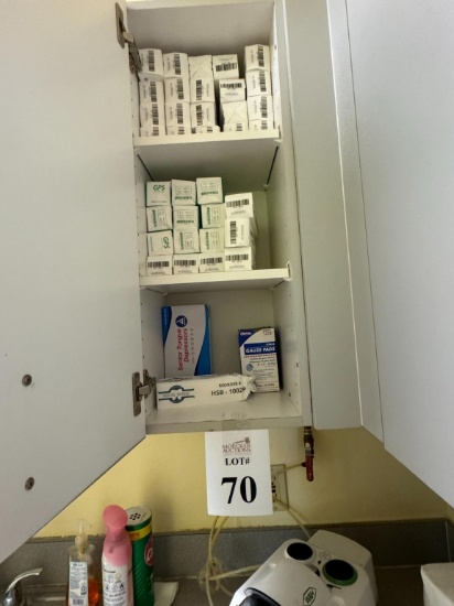 LOT CONSISTING OF DENTAL SUPPLIES IN CABINET