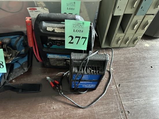 LOT CONSISTING OF: BATTERY CHARGER AND JUMPER BOX