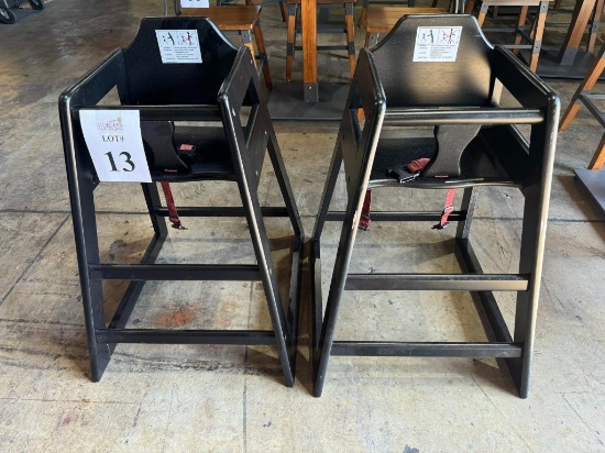 LANCASTER RESTAURANT WOOD HIGH CHAIRS