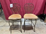 METAL AND FABRIC BAR STOOLS