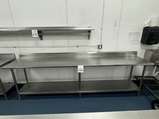 STAINLESS STEEL PREP TABLE WITH BOTTOM SHELF