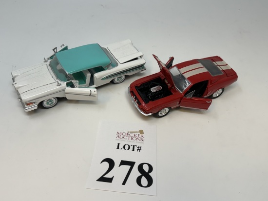 DIECAST 1958 FORD EDSEL, 1967 FORD MUSTANG