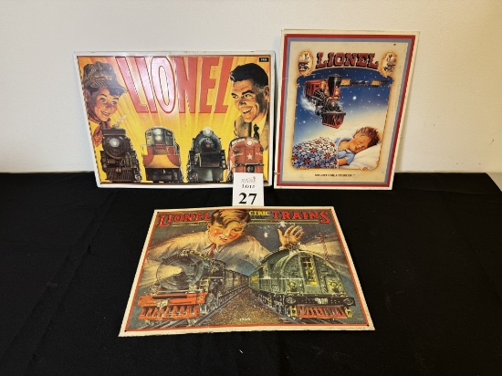 METAL LIONEL TRAIN ADVERTISEMENTS