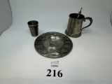 COMMEMORATIVE LOCOMOTIVE PLATE FROM 1835 -1985
