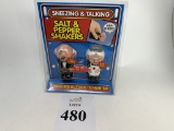 SNEEZING AND TALKING SALT AND PEPPER SHAKERS