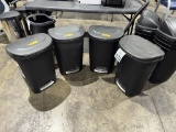 LOT CONSISTING OF (4) RUBBERMAID STEP ON PEDAL