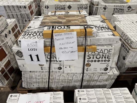PALLET OF FASADE STONE, CANELLA TERRA =SQ FT 453