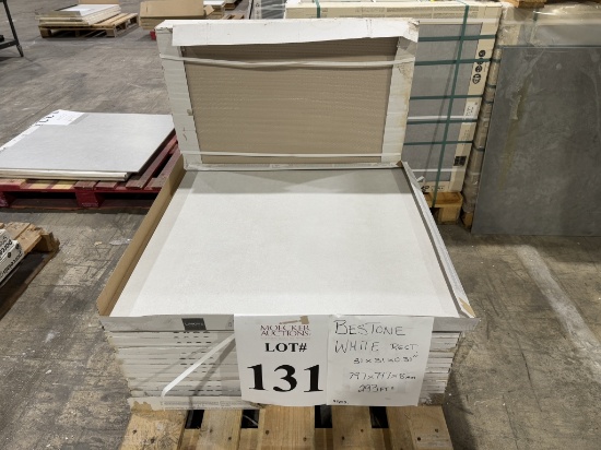 PALLET OF BESTONE WHITE RECT. =SQ FT 293